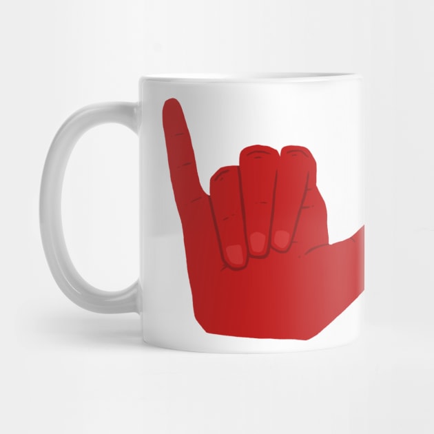 Red Hand of Hanging Loose by troylwilkinson